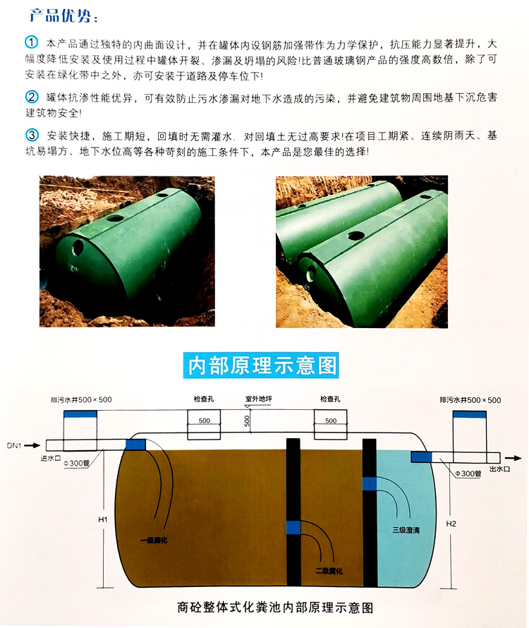 市北玻璃钢化粪池
